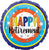 Happy Retirement Circles 18″ Foil Balloon by Anagram from Instaballoons