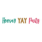 Hooray Yay Party Glitter Banner by Amscan from Instaballoons