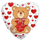 I Love You Bear Heart 18″ Foil Balloon by Convergram from Instaballoons