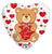 I Love You Bear Heart 18″ Foil Balloon by Convergram from Instaballoons