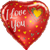 I Love You Glitter Hearts 28″ Foil Balloon by Anagram from Instaballoons