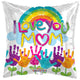 I Love You Mom Handprints 18″ Balloon