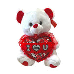 21" Teddy Bear White - I Love You (10" Heart)