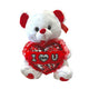 21" Teddy Bear White - I Love You (10" Heart)