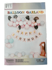 Imported Latex Happy 1st Birthday Balloon Garland Kit
