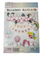 Imported Latex Happy Birthday Candy Balloon Garland Kit