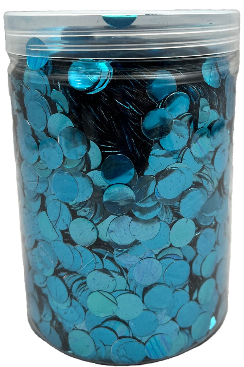 Imported Metallic Confetti Jar - Sky Blue 1cm