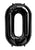 Imported Mylar & Foil Black Number 0 34″ Balloon