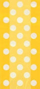 Yellow Cello Bag Big Polka 11″ x 5″ (20 count)