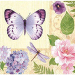 5" Beverage Napkins - In The Garden Butterfly (16ct) - Amscan