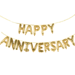 HAPPY ANNIVERSARY 16" Balloon Phrase Banner Set