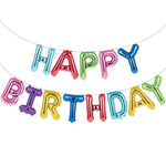 HAPPY BIRTHDAY Multi-Color Rainbow Balloon Letter Banner Kit