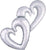 instaballoons Mylar & Foil Interlocking Hearts Wedding 53″ Balloon