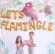 LETS FLAMINGLE Balloon Banner plus Giant 35" Flamingo Balloon