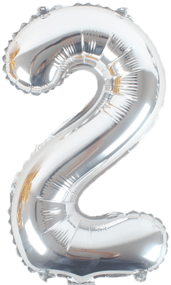 instaballoons Mylar & Foil Silver / 2 Silver 16" Small Balloon Letters and Numbers