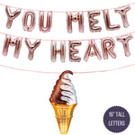 YOU MELT MY HEART Valentine's Day Balloon Banner Set