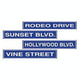 Hollywood Street Signs CO (4 count)