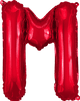 Red Letter M 16" Balloon