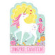 Invitations - Magical Unicorn (8ct) - Amscan
