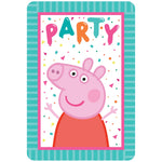 Invitations - Peppa Pig Confetti Party (8ct) - Amscan