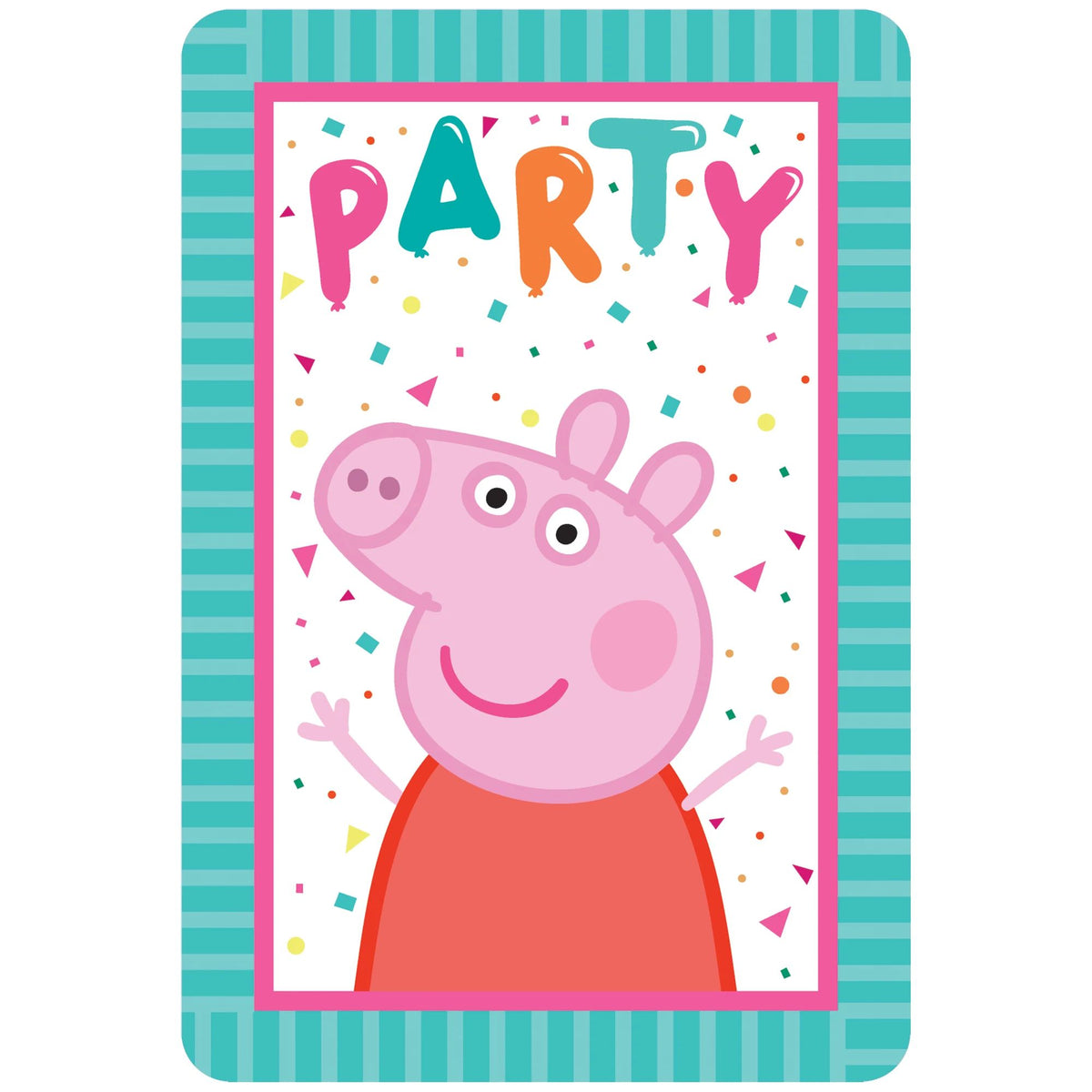 Invitations - Peppa Pig Confetti Party (8ct) - Amscan
