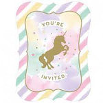 Invitations - Unicorn Sparkle (8ct) - Creative Converting