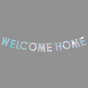 Iridescent Welcome Home Banner by Natural Star from Instaballoons