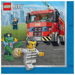 5" Beverage Napkins - Lego City (16ct) - Amscan
