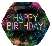 Let's Glow Crazy Neon Birthday 23″ Foil Balloon by Anagram from Instaballoons