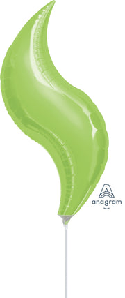 Lime Curve Mermaid Tail (requires heat-sealing) 15″ Foil Balloons by Anagram from Instaballoons
