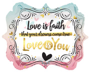 Love is You Marquee 18″ Foil Balloon by Convergram from Instaballoons
