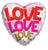 Love Love Love Heart 18″ Foil Balloon by Convergram from Instaballoons