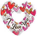 Love Trendy Hearts (requires heat-sealing) 9″ Foil Balloons by Convergram from Instaballoons