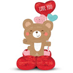 Love You Bear Hug AirLoonz Jr 35″ Foil Balloon by Anagram from Instaballoons