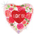 Love You Roses Heart 18″ foil Balloon by Betallic from Instaballoons