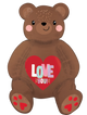 Love You Sitting Teddy Bear 20″ Balloon