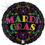 Mardi Gras Flilgree 18″ Foil Balloon by Betallic from Instaballoons