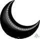 Crescent Moon Black 26″ Balloon