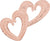 Mayflower Mylar & Foil Interlocking Hearts Rose Gold 53″ Balloon