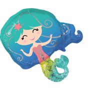 Mermaid (requires heat-sealing) 14″ Foil Balloon by Anagram from Instaballoons