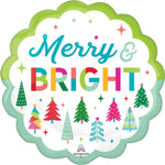 Merry and Bright 22″ Foil Balloon by Anagram from Instaballoons