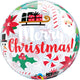 Merry Christmas 22″ Bubble Balloon