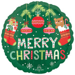 Merry Christmas Beary 17″ Foil Balloon by Anagram from Instaballoons