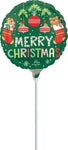 Merry Christmas Beary (requires heat-sealing) 9″ Foil Balloon by Anagram from Instaballoons