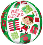 Merry Christmas Elf Orbz 16″ Foil Balloon by Anagram from Instaballoons