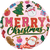 Merry Christmas Patches 18″ Foil Balloon by Prima from Instaballoons