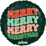 Merry Merry Merry Christmas 18″ Foil Balloon by Prima from Instaballoons