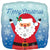 Merry Snowy Christmas Santa 18″ Foil Balloon by Anagram from Instaballoons