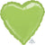 Metallic Lime Green Heart 18″ Foil Balloon by Anagram from Instaballoons