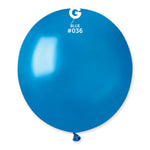 Metallic Metal Blue 19″ Latex Balloons by Gemar from Instaballoons